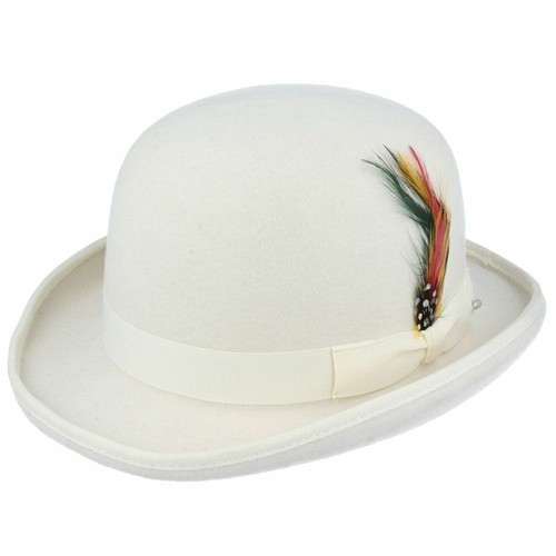 Cappello bowler bianco - cappello,