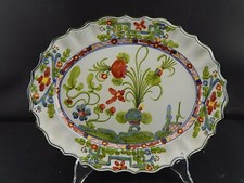 VINTAGE VASSOIO AL GAROFANO CERAMICA MAIOLICA MORELLI FAENZA HANDMADE ITALY #