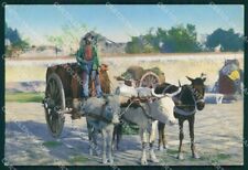 Napoli Città Costumi Carro con Botti Vino cartolina MX6798