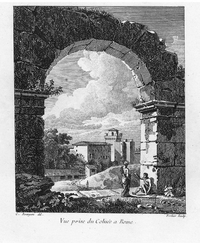 1804 roma colosseo incisione - -,