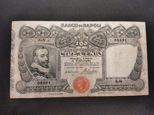 BANCO DI NAPOLI. Lire 100 del 1908 - qusi discreta conservazione.