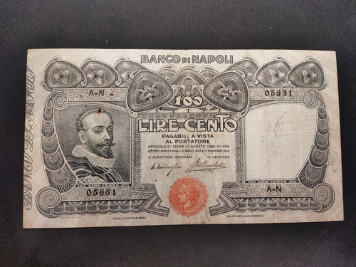 Banco napoli lire - 100, del