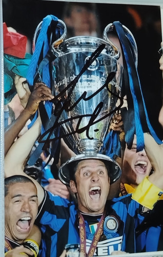Autografo javier zanetti foto - zanetti,