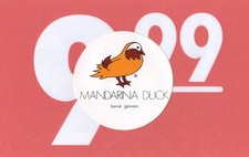 Adesivo Vintage Sticker Aufkleber Autocollant MANDARINA DUCK Borse Giovani