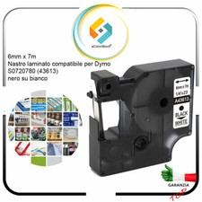 Etichette adesive per cavi nastro dymo D1 43613 Labermanager 160 280 6 mm x 7 m