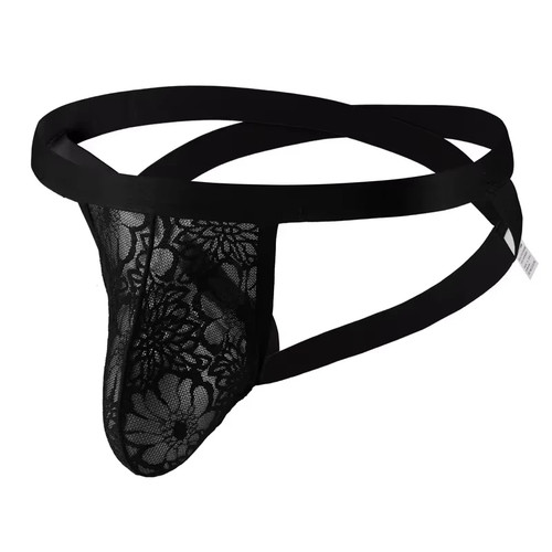Jockstrap uomo pizzo floreale - pizzo,