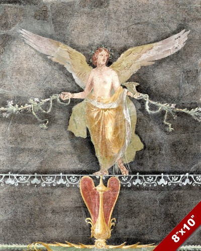 Antico affresco romano donna - affresco,
