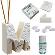 BOMBONIERA DIFFUSORE LETTERA M IN PIETRA. TUTTO COMPRESO