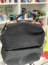 Borsa Donna Bauletto Rigido Nera Di Pizzo Laminato