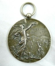 MEDAGLIA CICLISMO BICICLETTA CREMONA 1907 PIEVE D'OLMI SOCIETà CICLISTICA AURORA