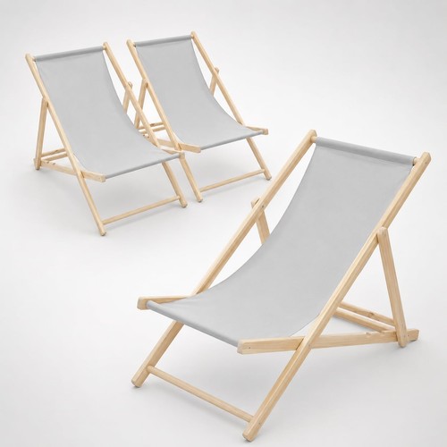 Set sedie sdraio grigio - set,