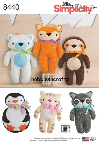 Simplicity 8440 peluche - simplicity,