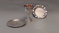 bicchierino in argento 800 con 2 piattini degli anni 50