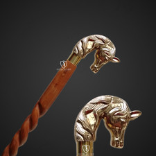Testa di cavallo ottone ANTICO