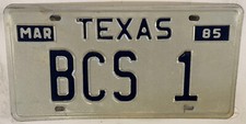 Vanity BCS license plate Brian