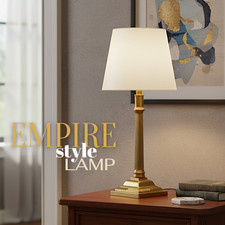 Lampada da tavolo - Stile "Impero" N. 2234 - con Colonna Greco-Romana in Ottone