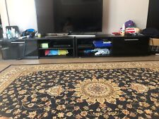 mobile tv 2 moduli accoppiabili color wenge con ripiano a giorno e due sportelli