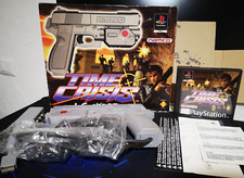 ?? TIME CRISIS + G-CON45 BUNDLE PACK SONY PS1 PAL CIB COMPLETO 100% SCES-00657