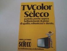 advertising Pubblicità 1979 TV TELEVISORE SELECO TVCOLOR ZANUSSI