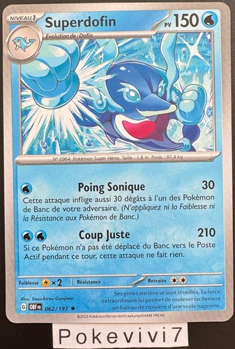Carte pokemon superdofin - carte,