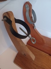 Set X2 Porta Prosciutto morsa in legno vintage 