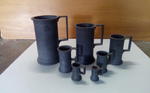 Set boccali peltro da 1 - da,