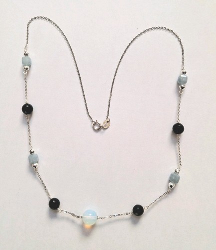 Collana argento 925 pietre - 925,