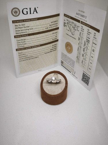 Anello solitario diamante 50 - anello,