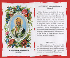 SANTINO S. ANSELMO VESCOVO DI BOMARZO SANTO DEL GIORNO 24°APRILE CON PREGHIERA