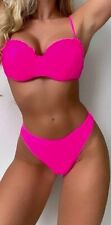 BIKINI FUCSIA fascia tg XL size  donna regalo catalogo Guess saldi