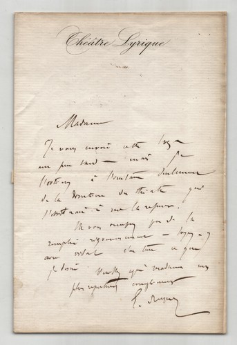 Ernest reyer lettre - ernest,