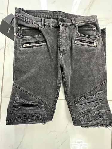 Jeans uomo balmain - nero, biker