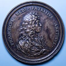 FRANCESCO REDI MEDAGLIA 1684 FORO BORDO ORE 12 BB BRONZO SOLDANI BENZI MEDAL