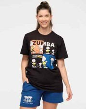 T-shirt unisex girocollo Zumba X Peanuts - nera ~ XS/S M/L XL/XXL ~ nuova!