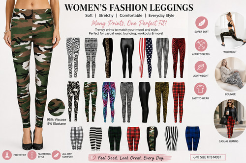 Leggings donna stampati