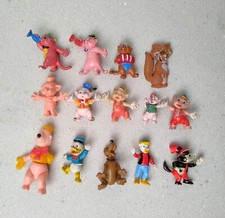 Pupazzi vintage'60 Disney PVC Detersivo TIde Aristogatti lupetto Porcellini-70S