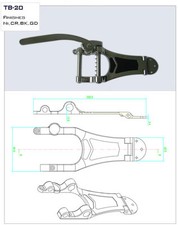 CORDIERA TAILPIECE TREMOLO TIPO BIGSBY B-7 CR/GD