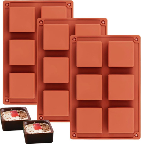 3pcs silicone brownie pan x - 3pcs,