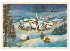 1982 Natale cartolina notte
