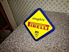 CARTELLONE PUBBLICITARIO IN METALLO CINGHIA PIRELLI PACCAGNINI ANNI 50/60 ORIGIN