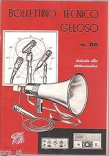 GELOSO BOLLETTINO TECNICO ELETTROACUSTICA ALTOPARLANTE AMPLIFICATORE 1963 88