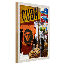 Holzschild Reise 40x30cm Cuba