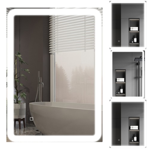 Homcom specchio bagno - specchio, touch