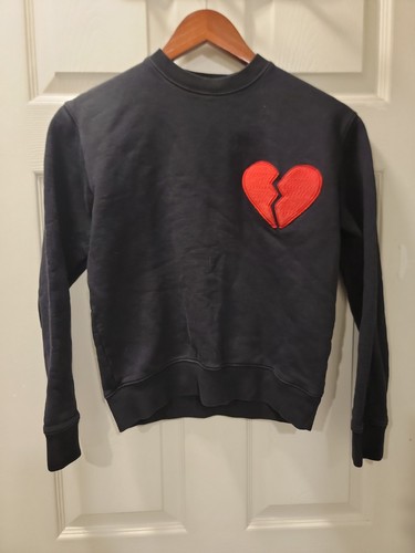 Msgm felpa cuore spezzato nera - msgm,