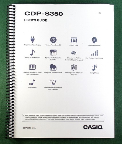Casio cdp s350 - cdp-s350, instruction