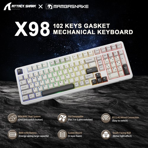 Attack shark x98 tastiera - attack,