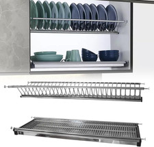 SCOLAPIATTI CON VASCHETTA ACCIAIO INOX CM 86