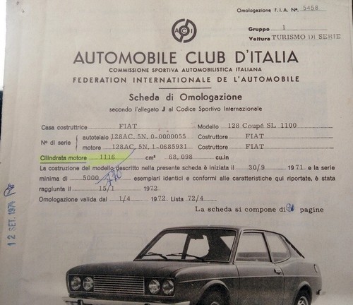 Fiat 128 coupe gruppo - fiat, copia