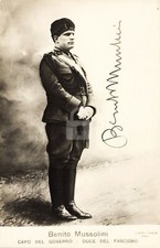 Benito Mussolini 2 Signed