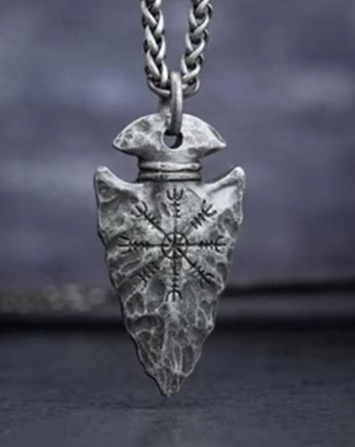 Collana amuleto acciaio - amuleto, in